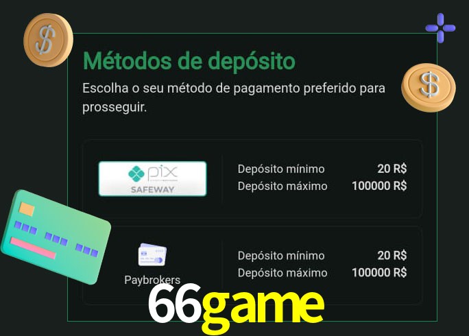 O cassino 66game oferece uma grande variedade de métodos de pagamento